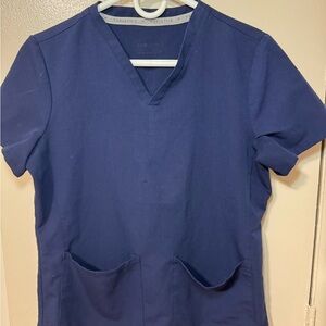 Fabletics Navy V-Neck Scrub Top